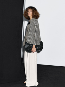 Massimo Dutti Кимоно из смесового хлопка в полоску, темно-синий