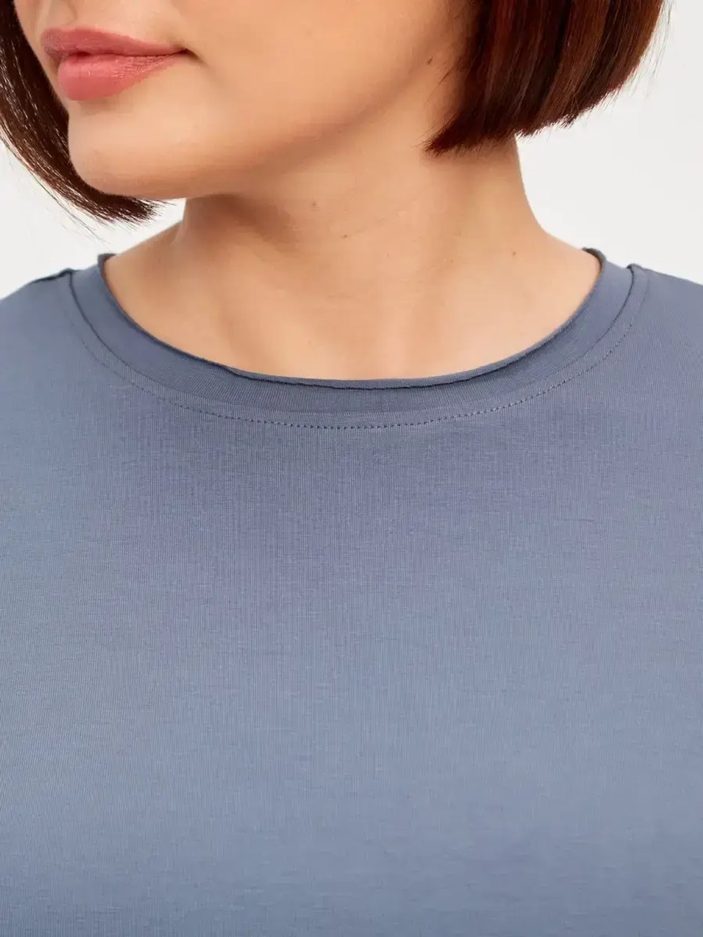 Футболка с баской оверсайз серый