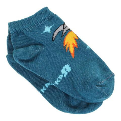 Носки для мальчиков "Ракета" р.12-14, 4562625 бирюзовый (Крошка Я), 1 шт.