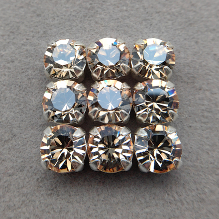 Шатон Preciosa Maxima в оправе, Light Gold Quartz/Silver