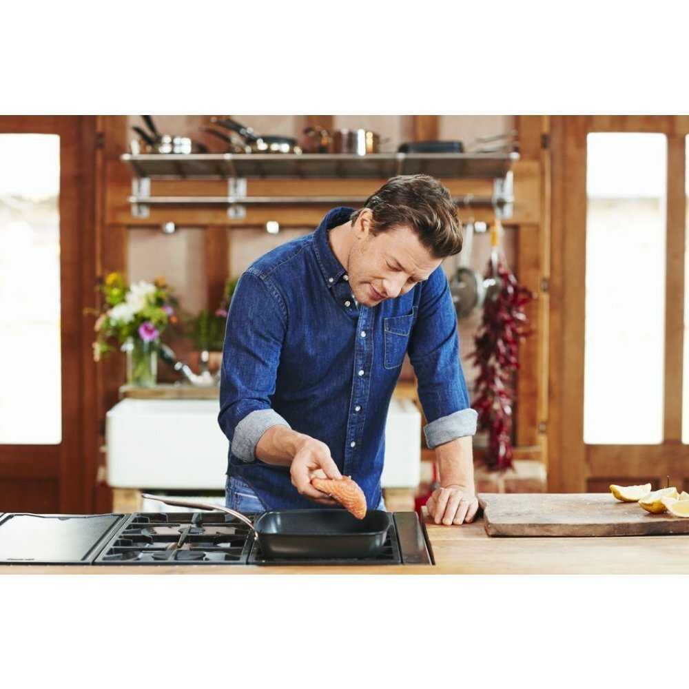 Сковорода-гриль квадратная Tefal Jamie Oliver 23х27 см E2114173