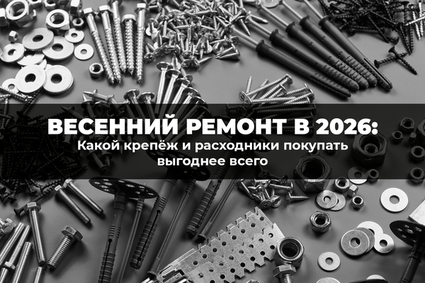 Весенний ремонт в 2026: какой крепеж и расходники покупать выгоднее всего Весенний ремонт в 2026: какой крепеж и расходники покупать выгоднее всего