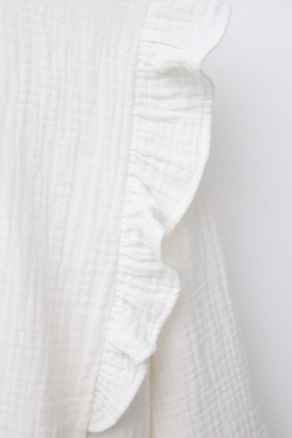 ZARA БЛУЗА ИЗ РЕЛЬЕФНОЙ ТКАНИ, ЭКРЮ