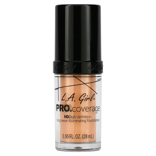 L.A. Girl, PRO.coverage HD Illuminating Foundation, GLM642 Fair, 28 мл (0,95 жидк. унц.)