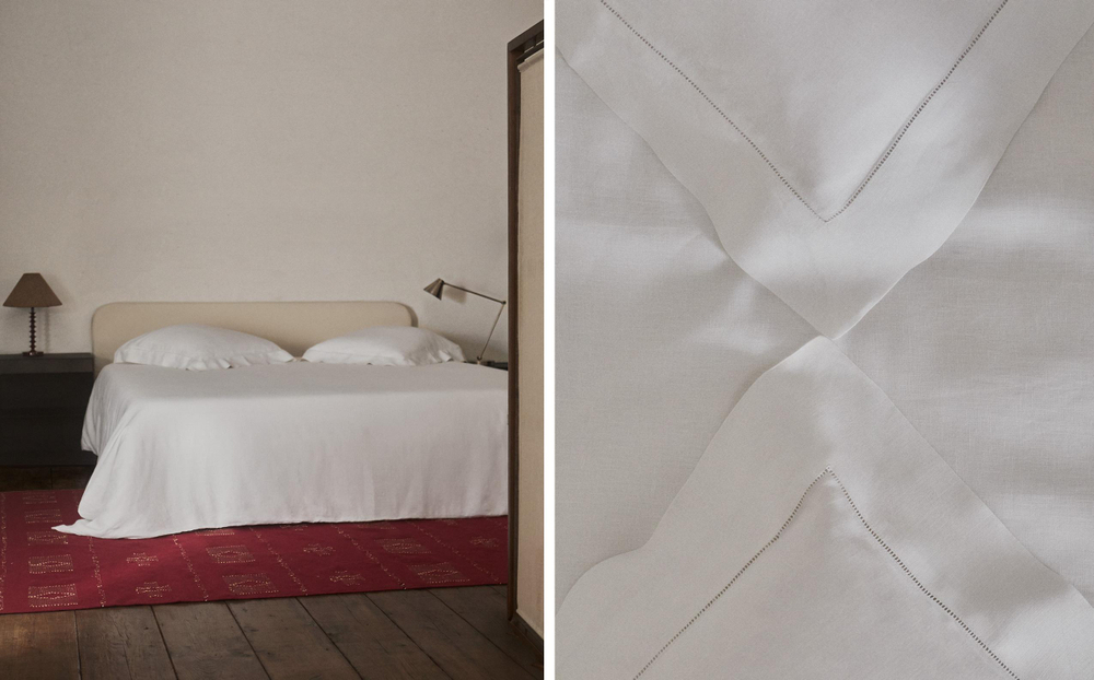 Пододеяльник Zara Home хлопок, лён 100%, однотонный, 6116/088