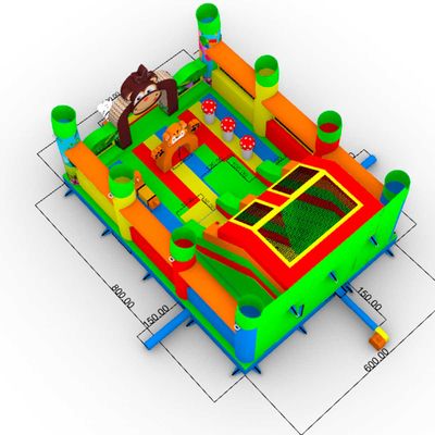 Коммерческий надувной батут «Страна Сафария 3» 8*6*6 м