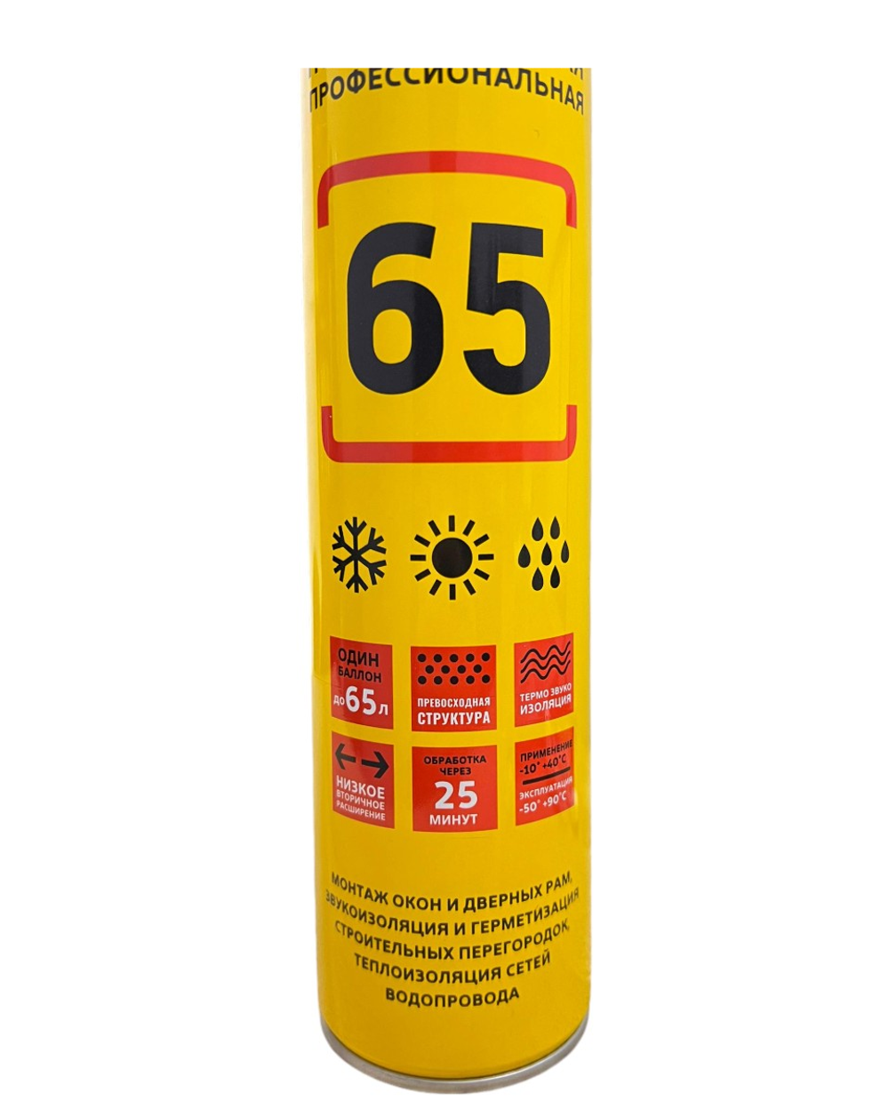 ПЕНА ПОЛИУРЕТАНОВАЯ MASTERTEKS 65 ПРОФЕССИОНАЛЬНАЯ 825 МЛ ВСЕСЕЗОННАЯ