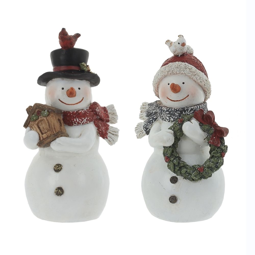 GAEM Фигурка декоративная "Снеговик", L8 W7,5 H15,5 см, 2в.