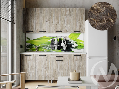 Кухня Элиана 1.8м (корпус белый/дуб юкон) 38мм королевский опал