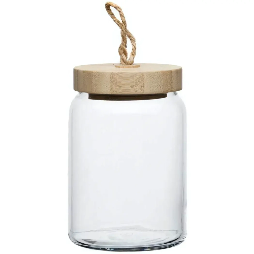 Банка для продуктов стеклянная 860мл «Вуди» 43583B