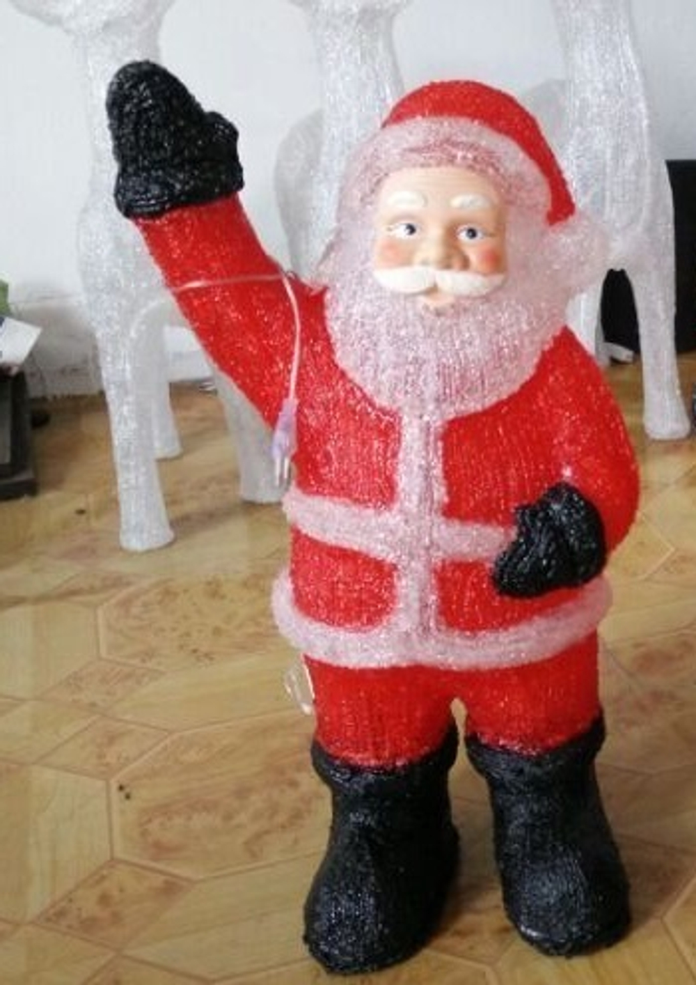 Фигура светодиодная «Дед Мороз» 30*21*57 см, 50 ламп LED, (авторежим), 220V, Белый