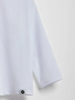 Лонгслив детский в школу белый