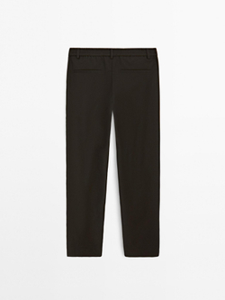 Massimo Dutti Брюки-джоггеры из шерстяной смеси, коричневый