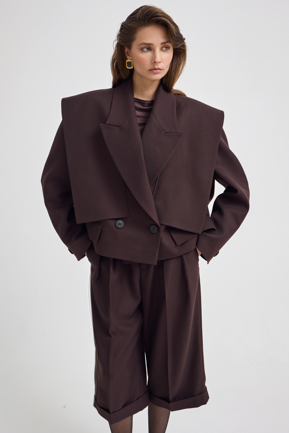 Комплект из шерсти с кюлотами M-L