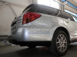 Фаркоп оцинкованный Galia S076C для Subaru Legacy WAG (BP), Subaru Outback 4WD 2004-2009(паспорт и сертификат в комплекте)(без электрики)