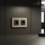 W0022917/ Рамка на 2 поста Slab (дымчатый софт) W0022917