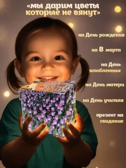 Куб с тюльпанами