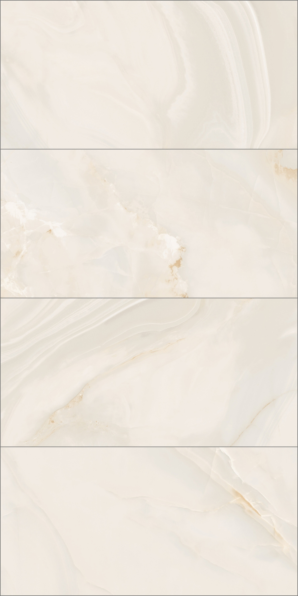 Глазурованный керамогранит Ceradim Onyx Queen Cream 120x60 см 1.44 м² полированный цвет кремовый