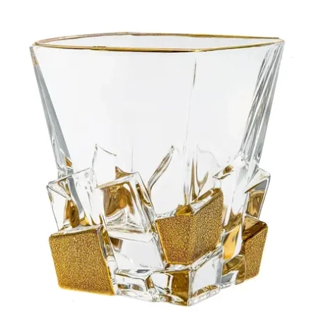 Bohemia Стакан Gold Ice Crack 310 мл