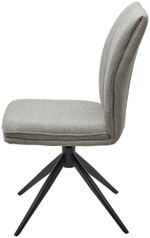 Стул М-City DISAUR Йохан (Yohan) поворотный на поворотный на 360 градусов, Kn01-04 Светло-серый, ткань, Черный