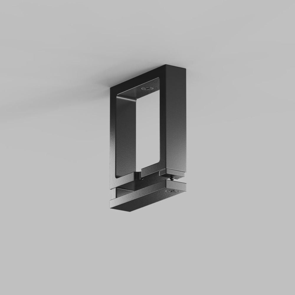 Усиленное накладное крепление для гибкого трека-ремня Belty, серия Base, 38,5 ? 10 ? 50 мм, IP20, чёрный, пластик