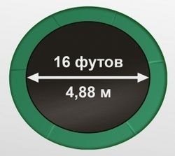 ARLAND Батут премиум 16FT с внутренней страховочной сеткой и лестницей (Dark green)