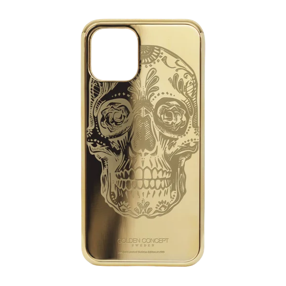 Чехол для iPhone 12 - Скелет / Gold