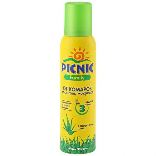 PICNIC FAMILY аэрозоль от комаров 150мл.