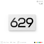 Номер на дверь 629, табличка на дверь для офиса, квартиры, кабинета, аудитории, склада, белая 120х70 мм, Айдентика Технолоджи