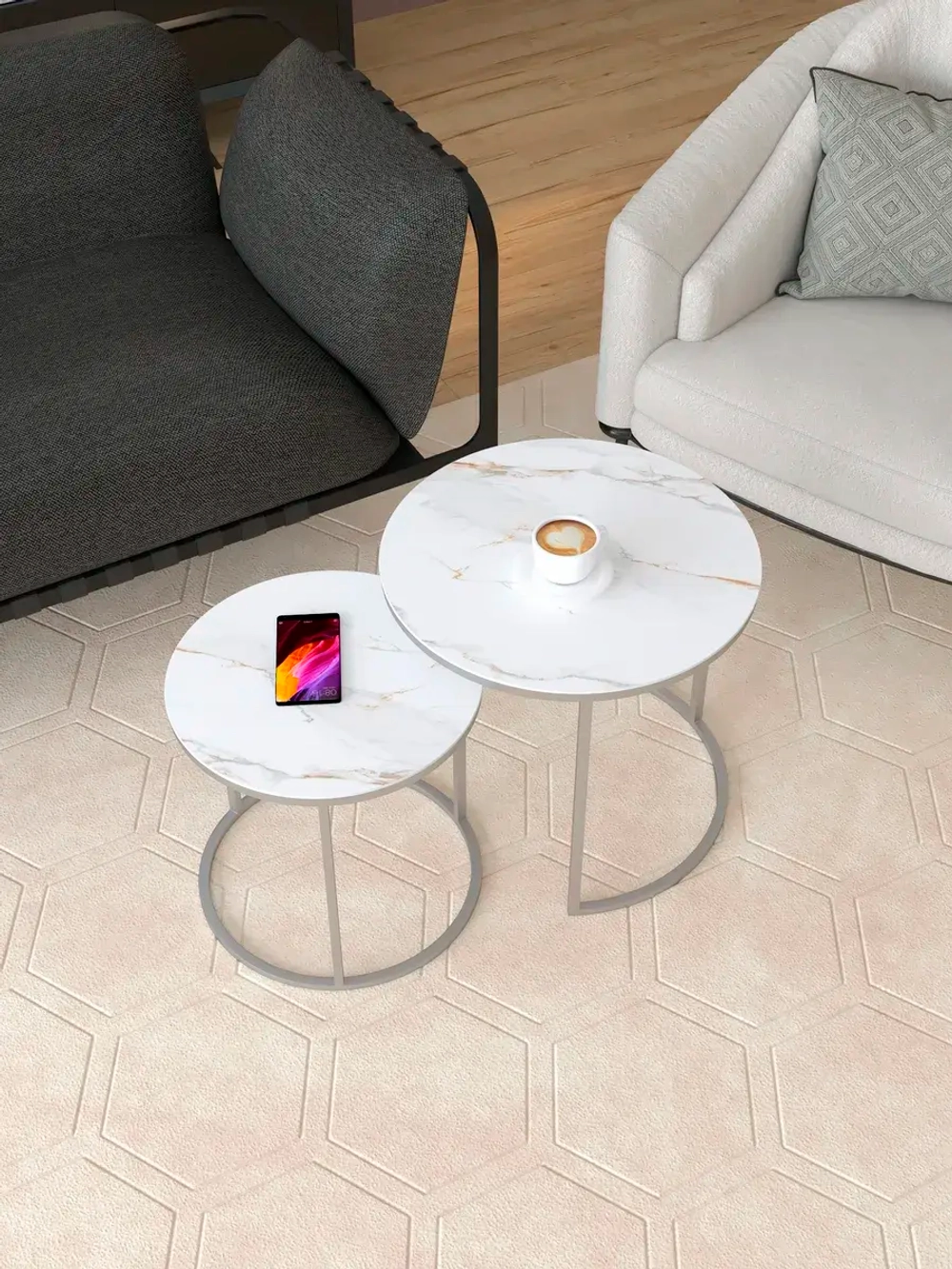 Комплект журнальных столов Акцент - керамогранит 201SLGWKER