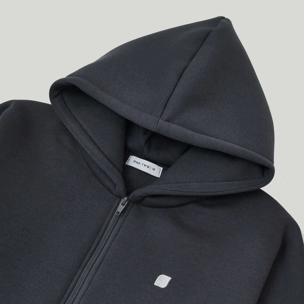 Худи One Two Zip-Up Nine Iron серый