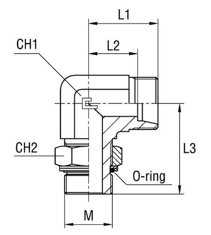 Штуцер FRG90 DS14 M20x1.5 (корпус)