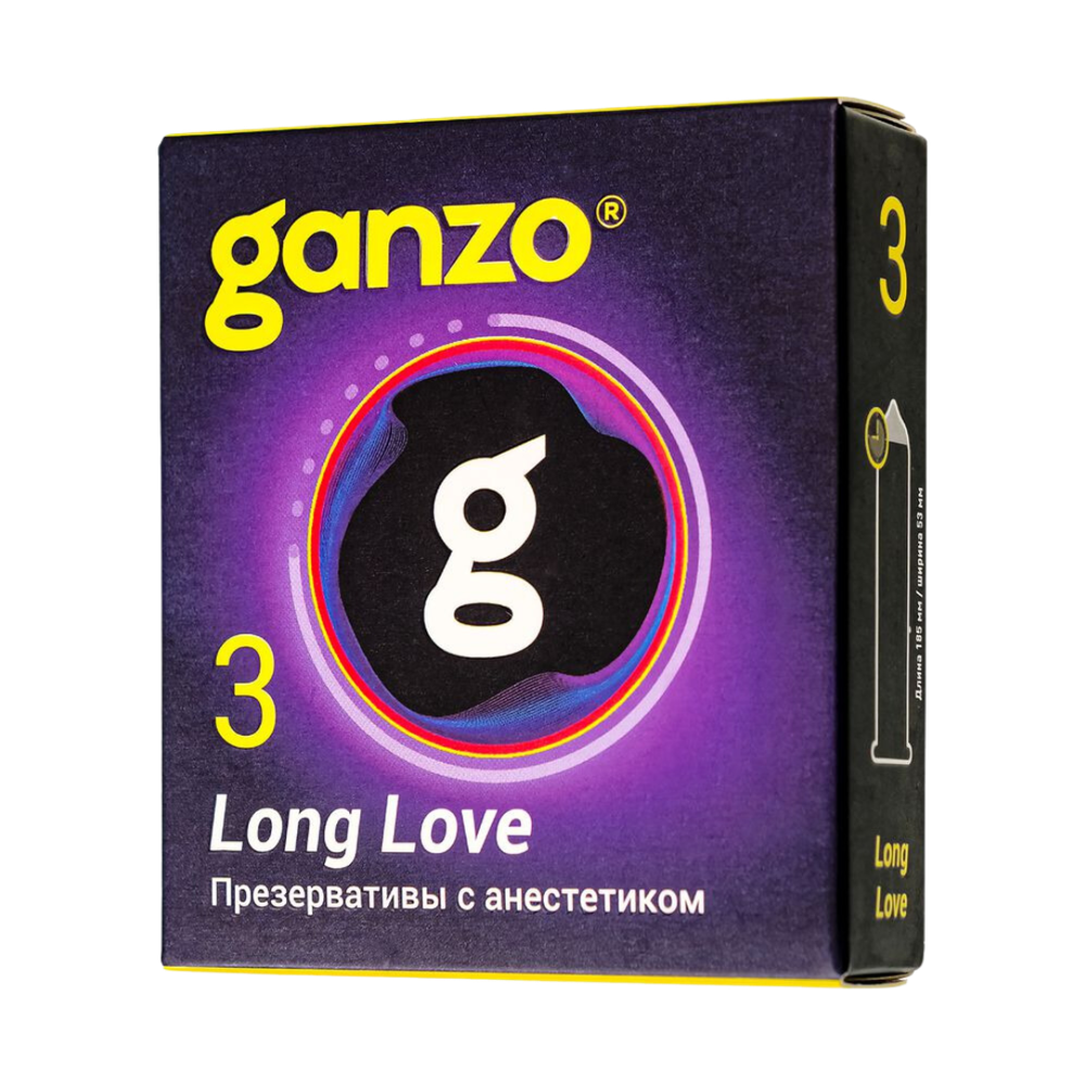 Презервативы с анестетиком, продлевающие - Ganzo Long Love