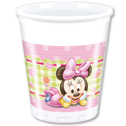 РАСПРОДАЖА Стакан пласт Минни Малыш 200мл 8шт.