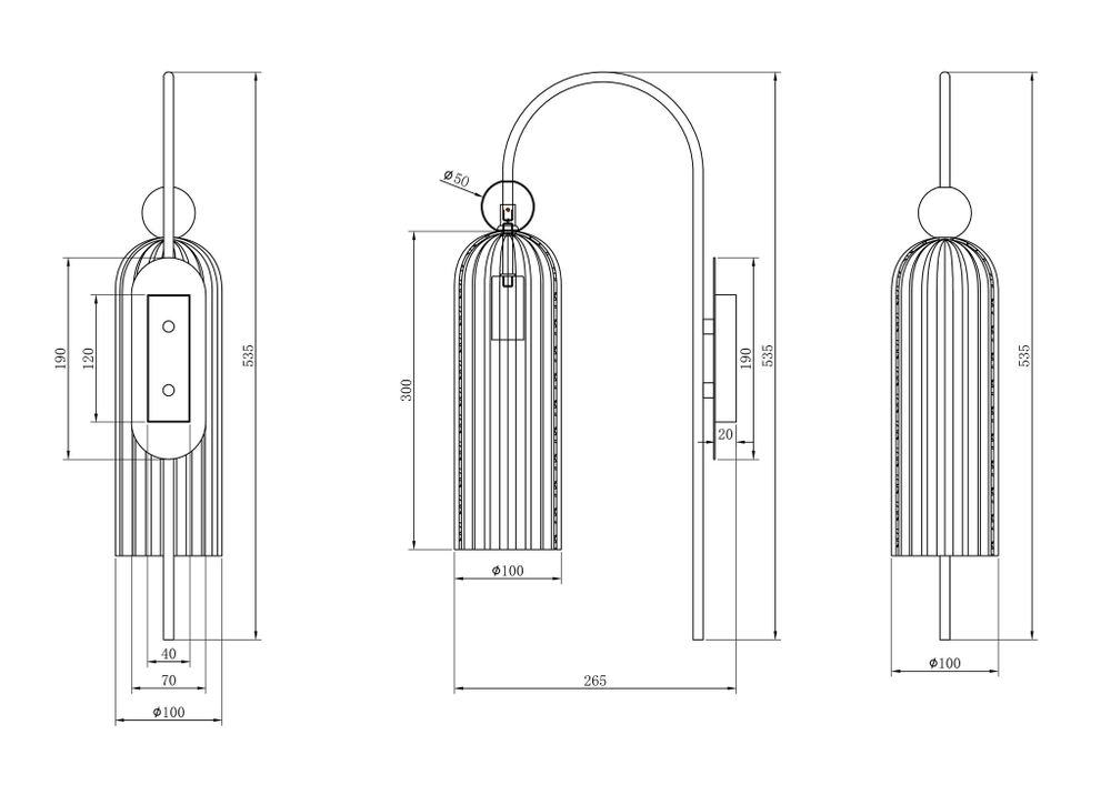 Настенный светильник Maytoni Antic MOD302WL-01W