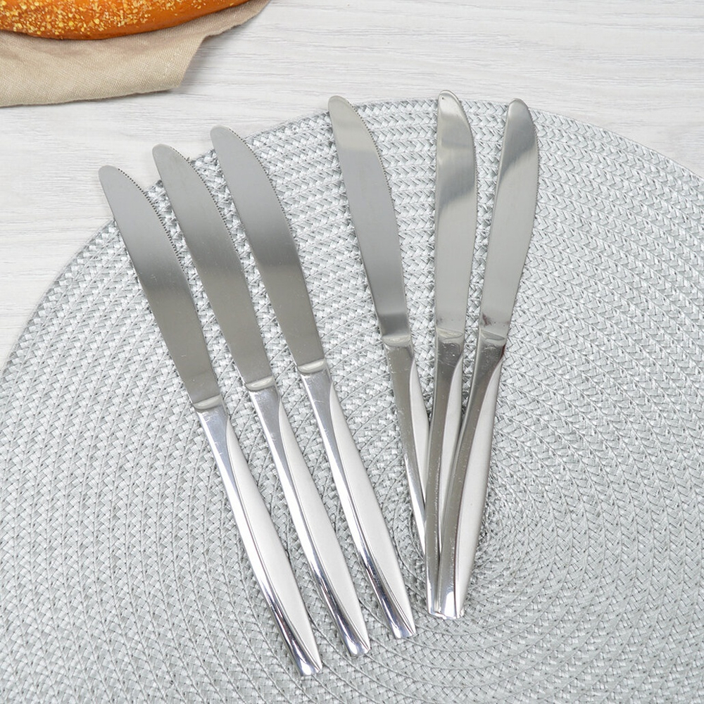 Набор столовых ножей "№4" 6 штук, нержавеющая сталь, NNOSO-60