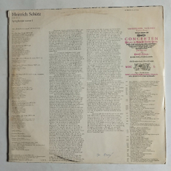 Винтажная виниловая пластинка LP Schuetz Шютц Генрих Dresdner Kreuzchor and Rudolf Mauersberger Symphoniae sacrae 1 (ГДР 1974)