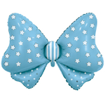 Шар фольгированный Бант 91 см (Голубой)