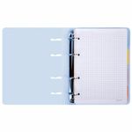 Тетрадь на кольцах А5 175х220 мм, 120 л., пластик, с резинкой и разделителями, BRAUBERG, Голубой, 404633