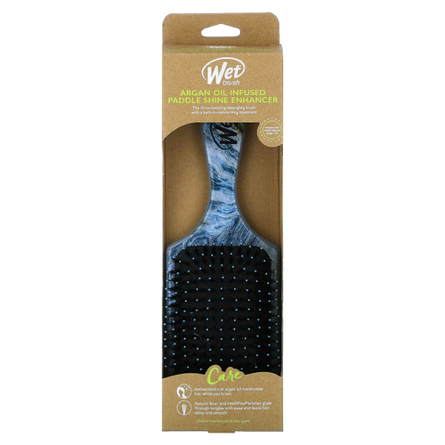Wet Brush, Кисть для усиления блеска с аргановым маслом, синий цвет, 1 шт.