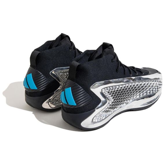 Адидас А.E. 1 Баскетбольные кроссовки Высокие Мужские Черно-серебристые