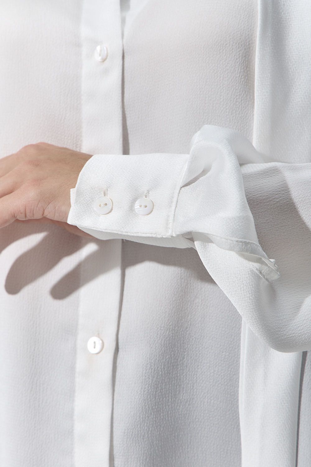 Блуза из шифона цвета айвори