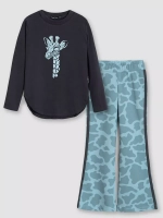 Спортивный костюм для девочек с жирафом
