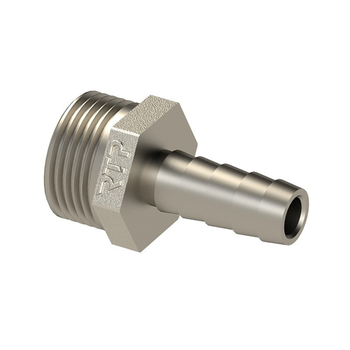 Штуцер никел.DN20 НР3/4&quot; с ершом п/шланг d20мм прямой