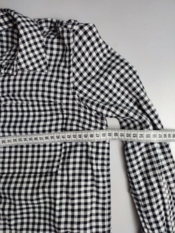 Рубашка H&M в клетку стильная 44 размер