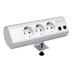 Настольный розеточный блок Ovaledesign 4 мод. (2 мод. 45х45)