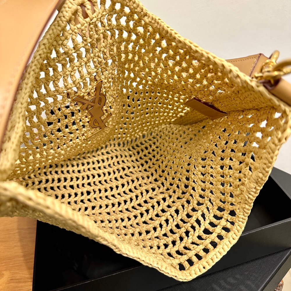 Saint Laurent Oxalis Bag In Raffia