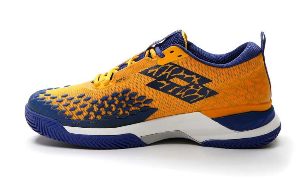 Мужские кроссовки теннисные Lotto Raptor Hyperpulse 100 Clay M - saffron/sodalite blue