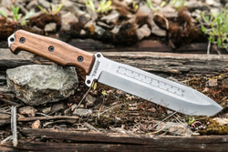 Нож Kizlyar Supreme Survivalist-X AUS-8 (StoneWash, Walnut Handle, Black MOLLE Sheath)