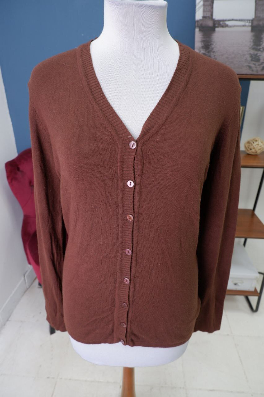 Кардиган WoolStreet коричневый 44 размер